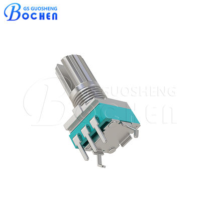 097NB Einzeldreh-Industrielle Rotationspotentiometer Kohlenstofffolie mit gekrümmter Welle